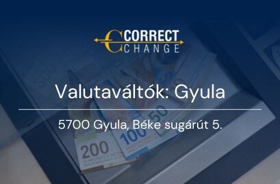 Correct Change valutaváltó Gyula, Béke sugárút 5. | © Correct Change